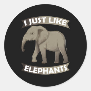 Sticker Rond Tout comme Elephants Zoo Cirque Elephant Conservat