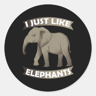 Sticker Rond Tout comme Elephants Zoo Cirque Elephant Conservat