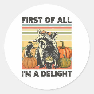 Sticker Rond Tout d'abord je suis un plaisir Vintage 90s automn