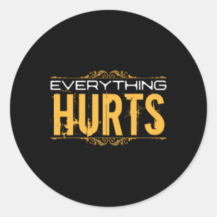 Sticker Rond Tout endommage Exercice de musculation Exercice Tr