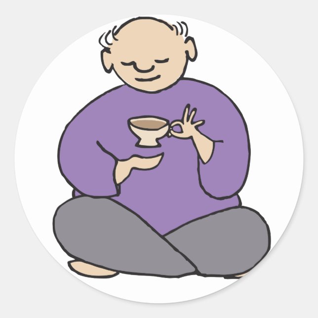 Sticker Rond Tout est à propos de Fred (Devant)