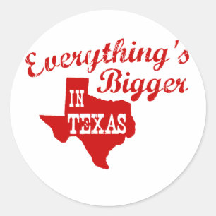 Sticker Rond Tout est plus grand au Texas