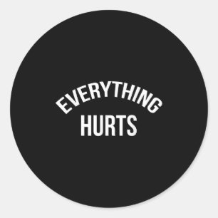 Sticker Rond Tout fait mal Entraînement musculaire puissant