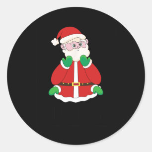 Sticker Rond Tout fait Père Noël Signal de Noël Langue de la Pa