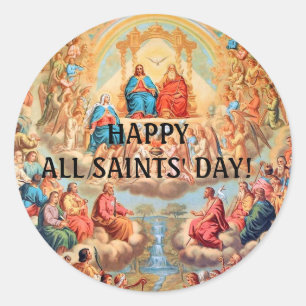 STICKER ROND TOUT LE FESTIVAL DE FESTIN DE JOUR DE SAINTS