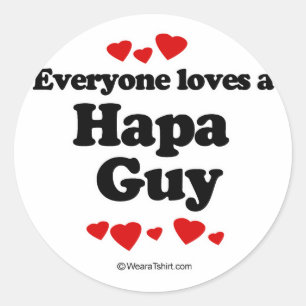 Sticker Rond Tout le monde aime un type Hapa