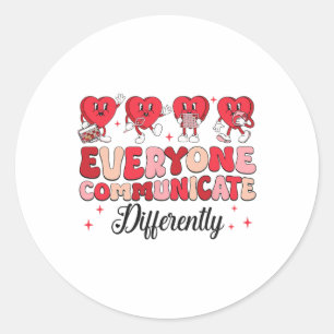 Sticker Rond Tout le monde communique différemment Discours de 