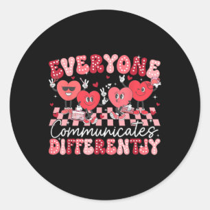 Sticker Rond Tout Le Monde Communique Différemment Une Éducatio