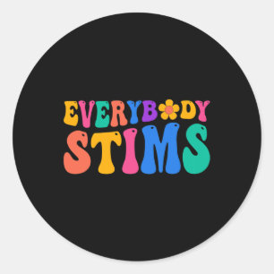 Sticker Rond Tout Le Monde Stim Sensibilisation sur l'autisme S