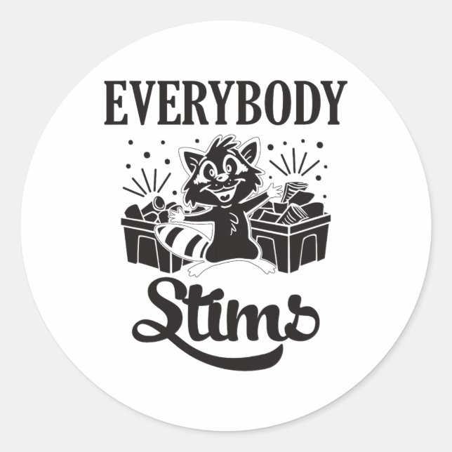 Sticker Rond Tout Le Monde Stipule Neurodiversité Autisme Guerr (Devant)