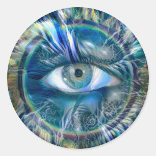 Sticker Rond Tout l'oeil voyant