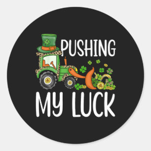 Sticker Rond Tout-petits garçons enfants qui poussent ma chance