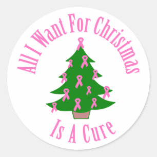 Sticker Rond Tout que je veux pour Noël est un traitement (le
