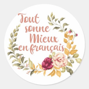 Sticker Rond Tout Soleil mieux en français