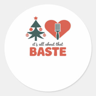 Sticker Rond Tout Sur Ce Baste Noël Classique