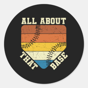 Sticker Rond Tout Sur Cette Base   Design magnifique du basebal