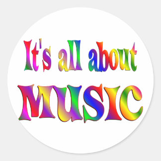 Sticker Rond Tout sur la musique