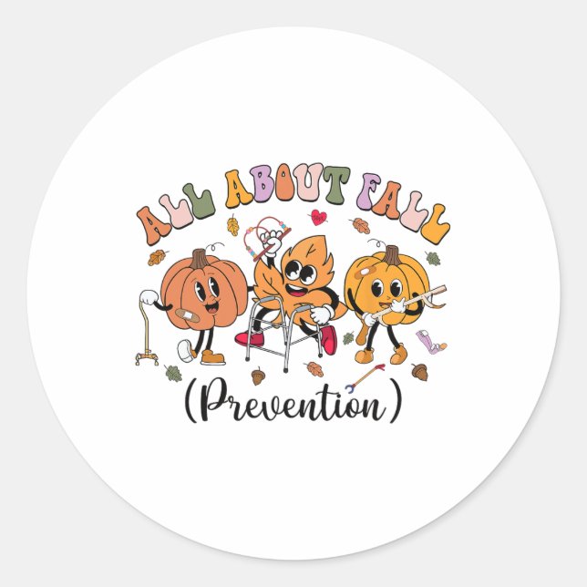 Sticker Rond Tout sur la prévention de l'automne Thanksgiving A (Devant)