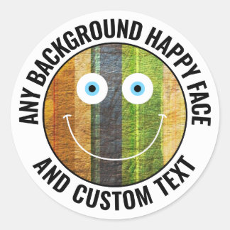 Sticker Rond Toute couleur personnalisée, le texte Arrière - pl