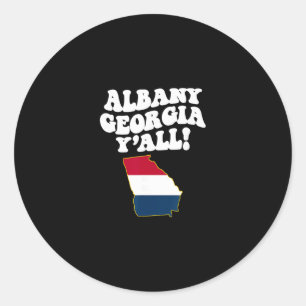 Sticker Rond Toute la Géorgie, vous tous, vacances au sud de Ga