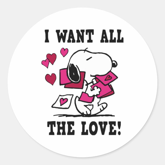 Sticker Rond Toute la Saint-Valentin d'amour (Devant)