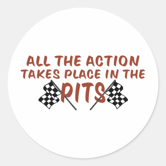 Sticker Rond Toute L'Action Se Déroule Dans Les Fosses (Devant)