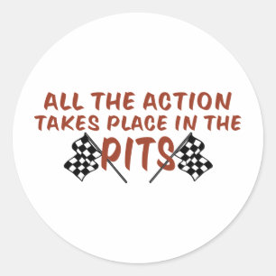 Sticker Rond Toute L'Action Se Déroule Dans Les Fosses