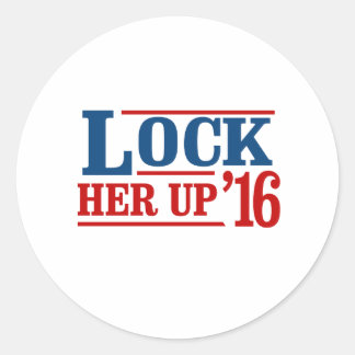 Sticker Rond Toute Personne Sauf Hillary - Verrouillez-La 2016