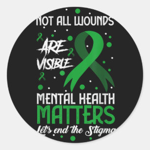 Sticker Rond Toutes Les Blessures Ne Sont Pas Visibles Santé Me