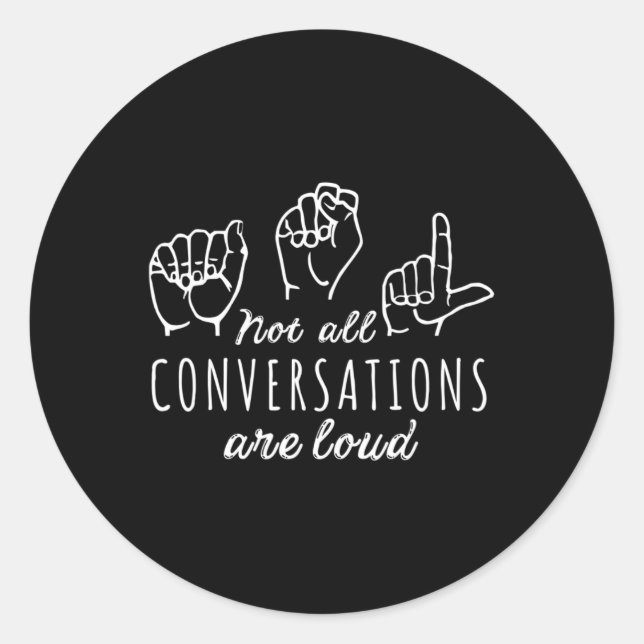 Sticker Rond Toutes les conversations ne sont pas fortes Langue (Devant)