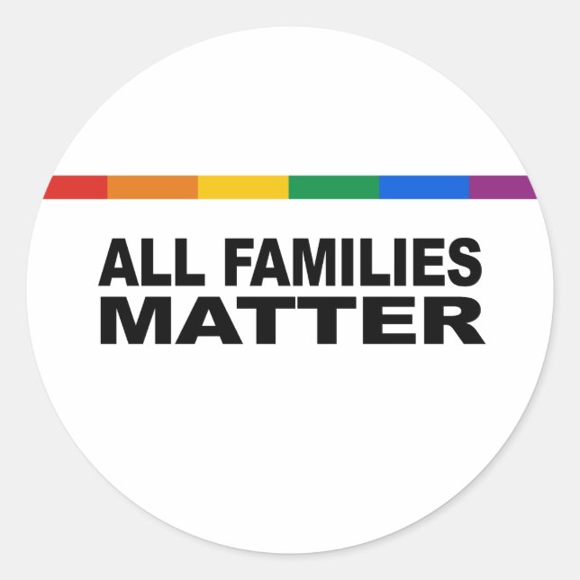 Sticker Rond Toutes les familles comptent (Devant)