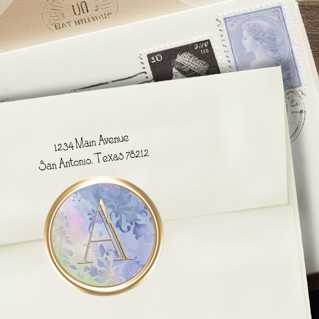 Sticker Rond TOUTES LES INITIATIVES Monogramme or Aquarelle Dam (Créateur téléchargé)