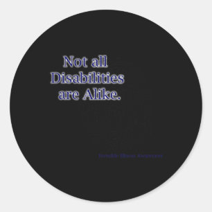 Sticker Rond Toutes les personnes handicapées ne sont pas parei