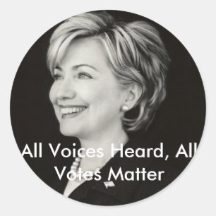 Sticker Rond Toutes Les Voix Entendues, Tous Les Votes...