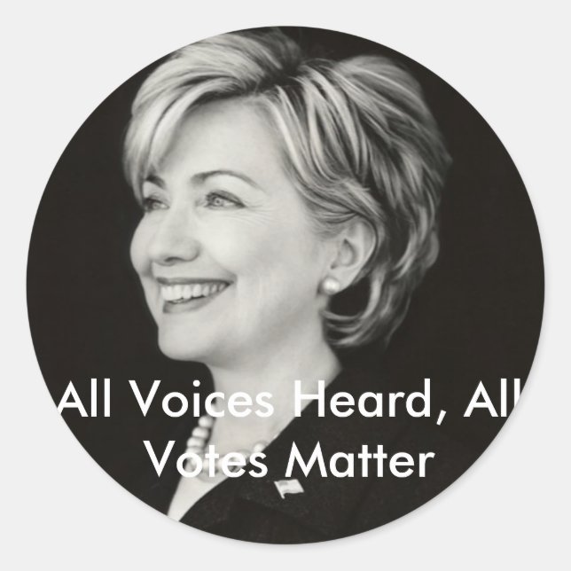 Sticker Rond Toutes Les Voix Entendues, Tous Les Votes... (Devant)