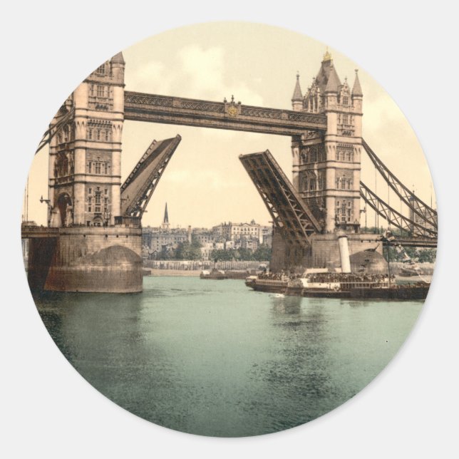 Sticker Rond Tower Bridge I, Londres, Angleterre (Devant)