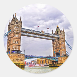Sticker Rond Tower Bridge Londres, Angleterre Design d'art