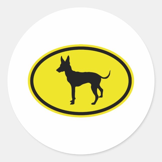 Sticker Rond Toy Manchester Terrier (Devant)