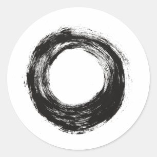 Sticker Rond Tracé de brosse