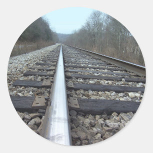 Sticker Rond Traces ferroviaires