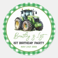 Tracteur 1er anniversaire Fun Farm