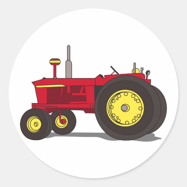 Sticker Rond tracteur classique (Devant)
