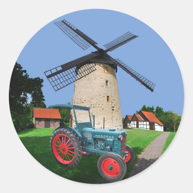 Sticker Rond Tracteur Hanomag R22 (Devant)