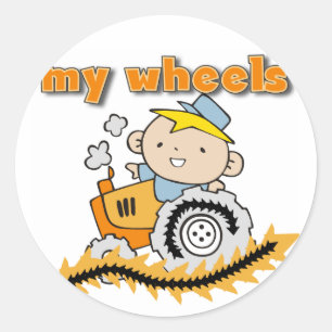 Sticker Rond Tracteur mes T-shirts et cadeaux de roues