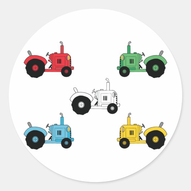 Sticker Rond Tracteurs (Devant)
