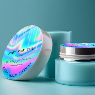 Sticker Rond Tracy Merci Logo Holographe Fabriqué Avec Love Dri