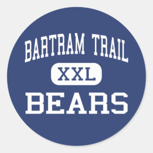 Sticker Rond Trail Bartram - Ours - Haut - Jacksonville