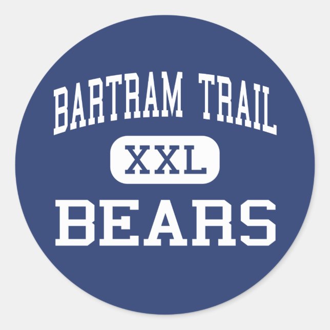 Sticker Rond Trail Bartram - Ours - Haut - Jacksonville (Devant)