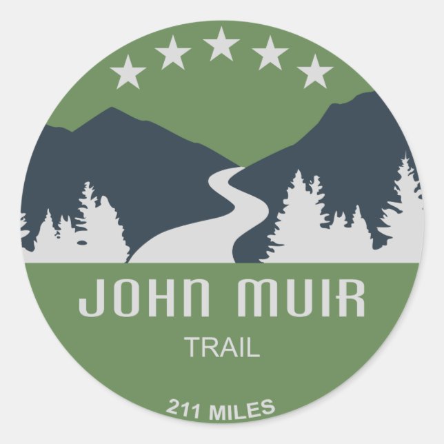 Sticker Rond Trail John Muir (Devant)