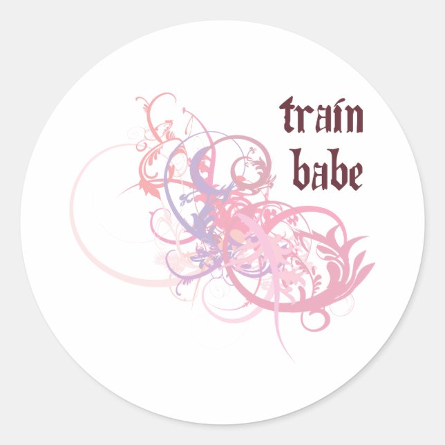 Sticker Rond Train Babe (Devant)